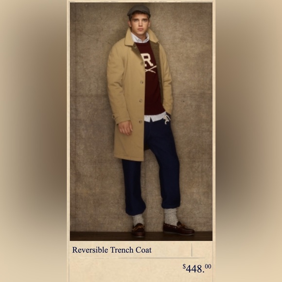 Rugby by Ralph Lauren Medium Reversible Tweed Trench Coat - Picture 12 of 14